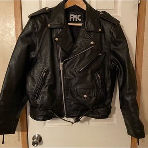 Genuine 100% Leather Jacket Mens size (L) 48